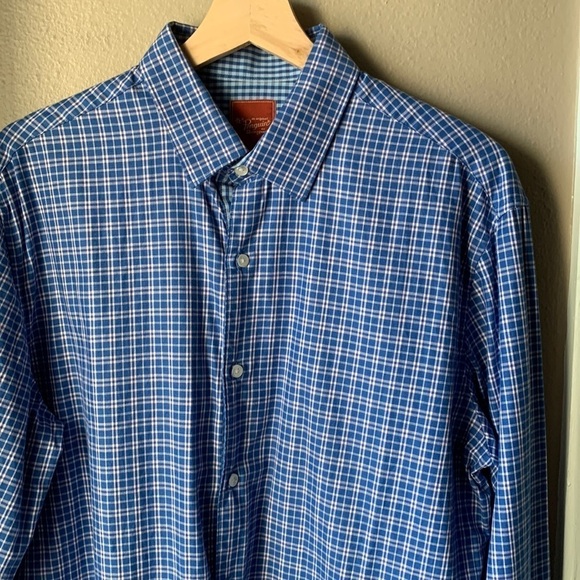 PENGUIN Blue Plaid Long Sleeve Button Down Shirt - Picture 1 of 7